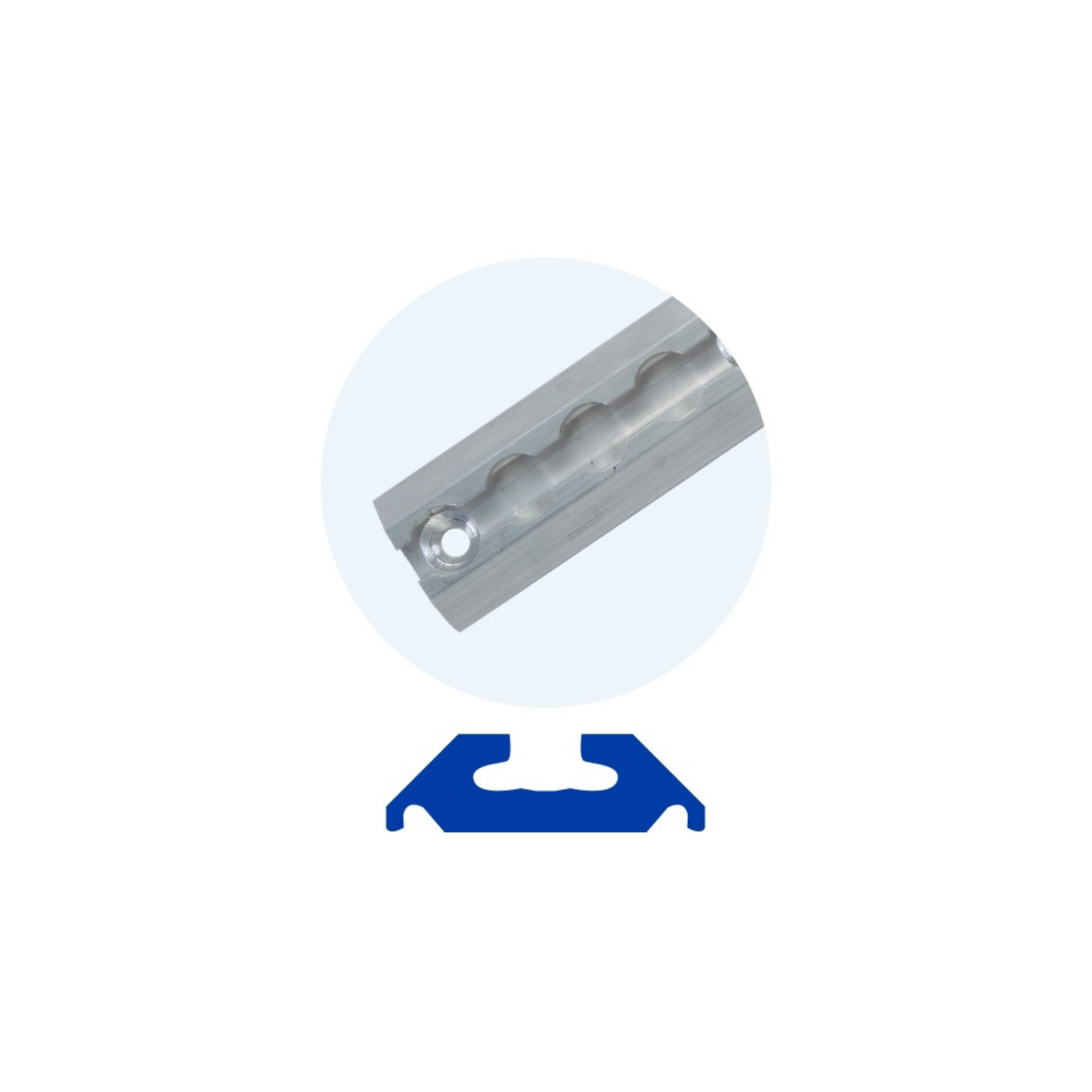 6” Aluminum L-Track rails